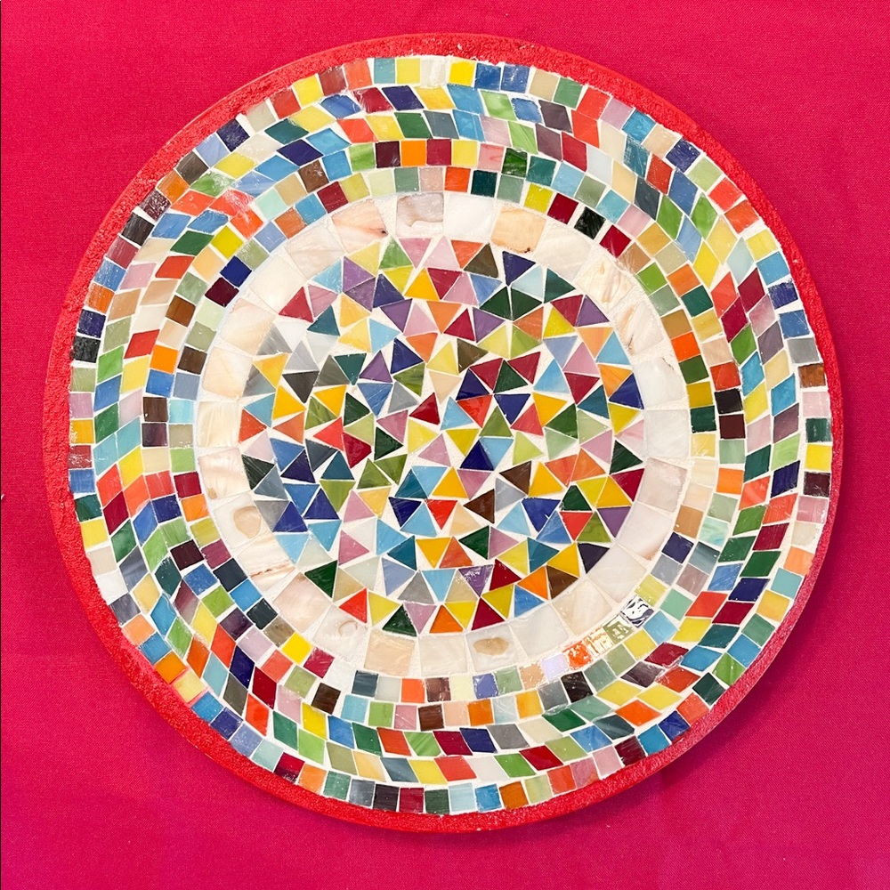 Aztec Inspired 13” Mosaic Platter
